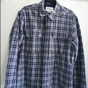 Boston Traders Blue and White Casual Button Down Shirt
